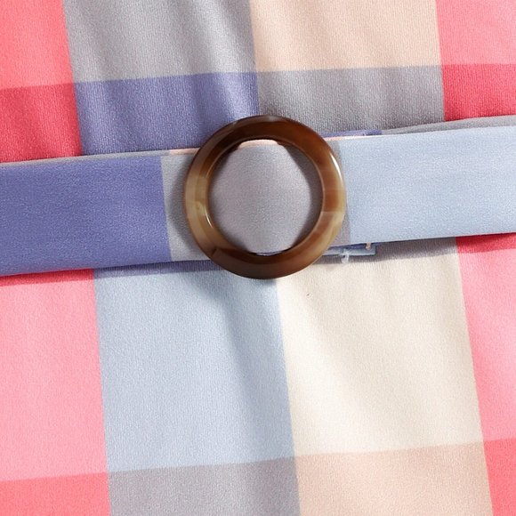 GIRLS PLAID JACKET AND SLEEVELESS DRESS SET - Picture 5 of 6